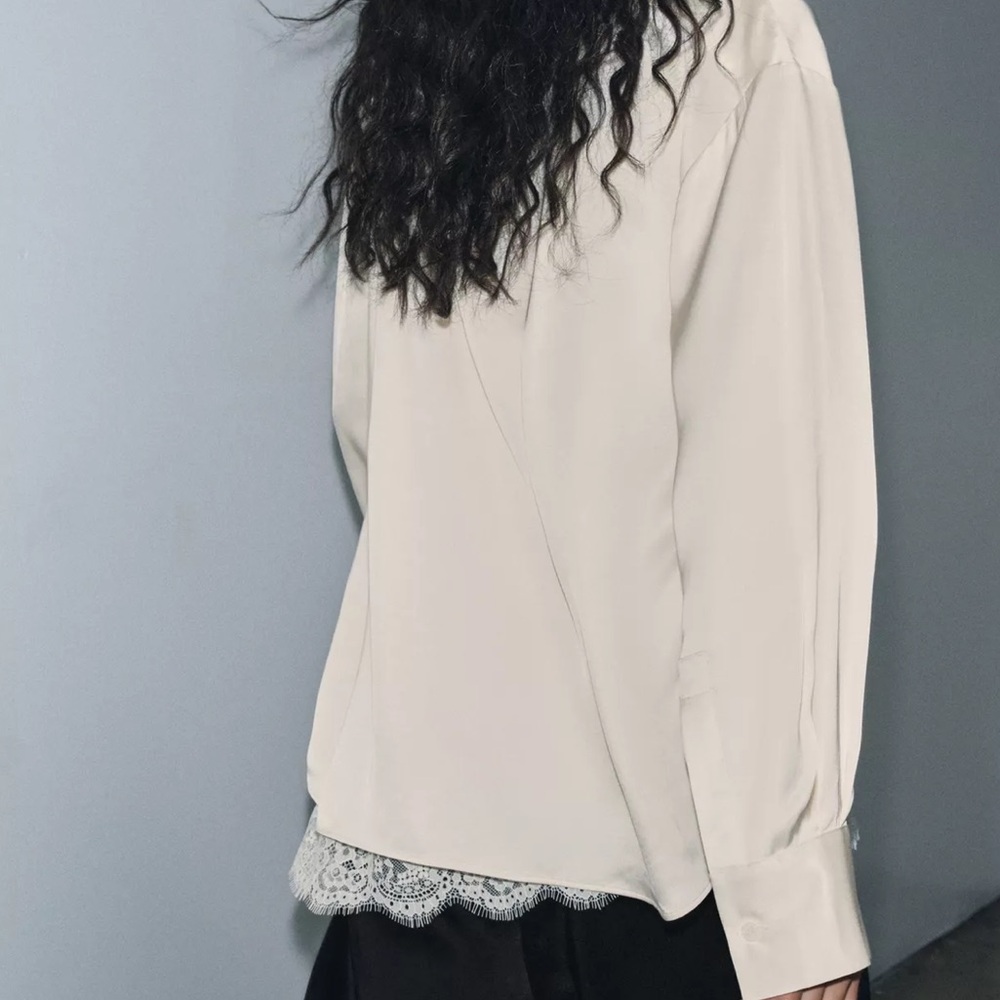 2 in 1 COMBINATION SATIN EFFECT BLOUSE ZW COLLECTION - Picture 3 of 11